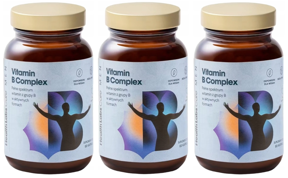 Витамины группы B для мужчин Health Labs Care Vitamin B Complex Men, 3 упаковки по 60 капсул