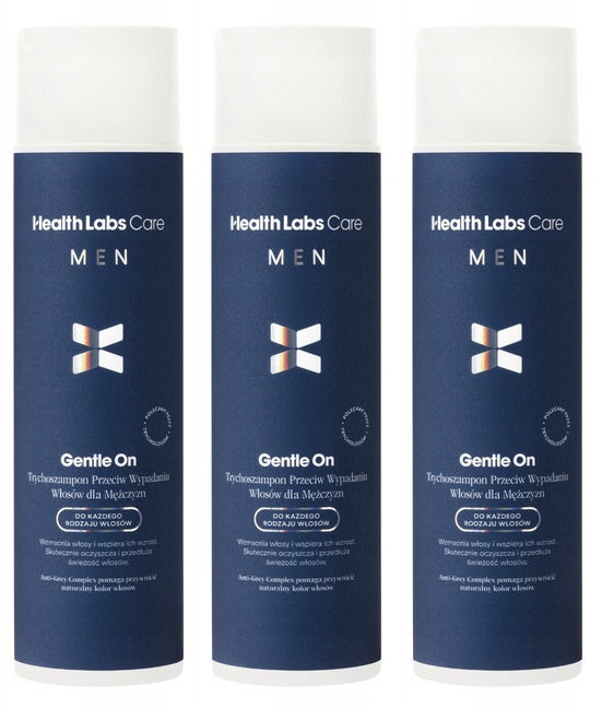 Набор: 3 шампуня для мужчин Health Labs Care GentleOn против выпадения