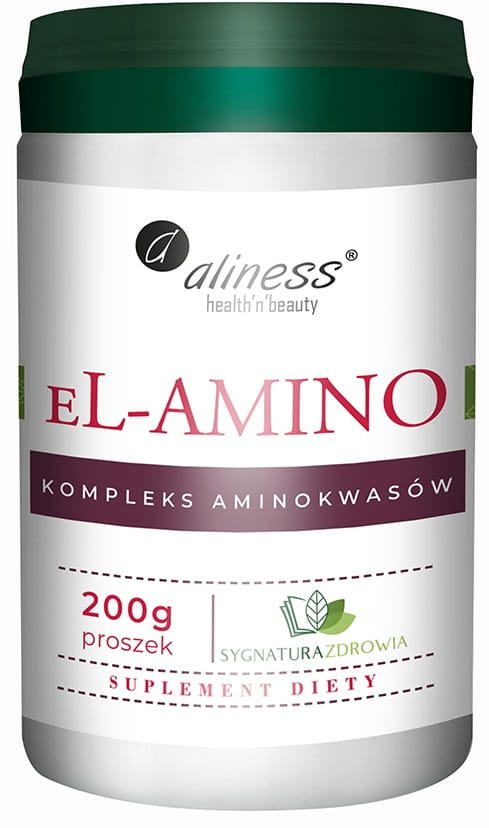 Аминокислоты Aliness eL-Amino, 8 незаменимых аминокислот, апельсин, порошок, 200 г