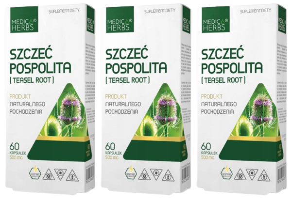 Экстракт ворсянки Medica Herbs Teasel Root 500 мг, 3 упаковки по 60 капсул