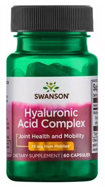 Гиалуроновая кислота Swanson Hyaluronic Acid Complex, Mobilee 33 мг, для суставов, 60 капсул