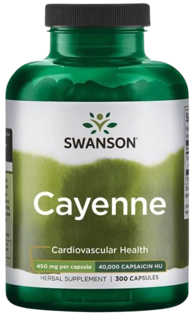 Кайенский перец Swanson Cayenne 450 мг, 300 капсул