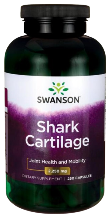 Хрящ акулы Swanson Shark Cartilage 750 мг, 250 капсул