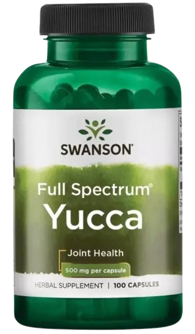 Юкка Swanson Yucca 500 мг, пищеварение, 100 капсул