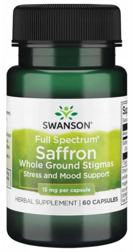 Шафран Swanson Full Spectrum Saffron 15 мг, 60 капсул