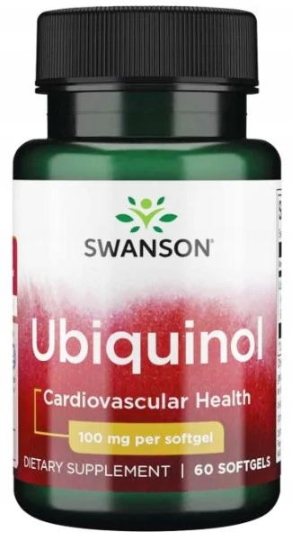 Убихинол Swanson Ubiquinol 100 мг, коэнзим Q10, сердце и энергия, 60 капсул