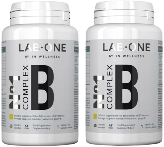 Витамины группы B Lab One N1 Complex B, с холином и инозитолом, 2 упаковки по 60 капсул