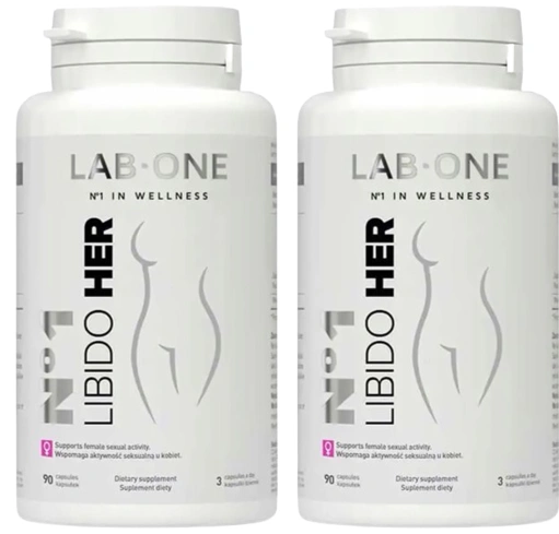 Комплекс для женщин Lab One N1 Libido Her, L-аргинин, мака и шиладжит, 2 упаковки по 90 капсул