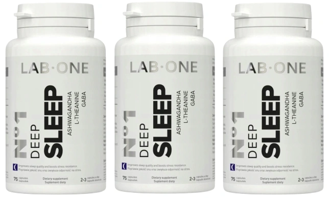 Комплекс для сна Lab One N1 Deep Sleep, для засыпания и восстановления, 3 упаковки по 75 капсул
