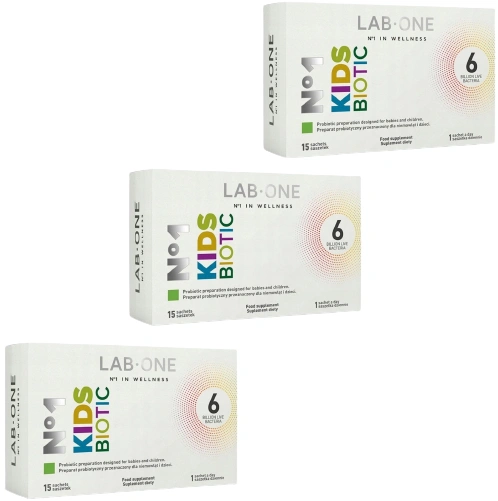 Пробиотик для детей Lab One N1 KIDSbiotic, 6 млрд КОЕ, саше, 3 упаковки по 15 саше