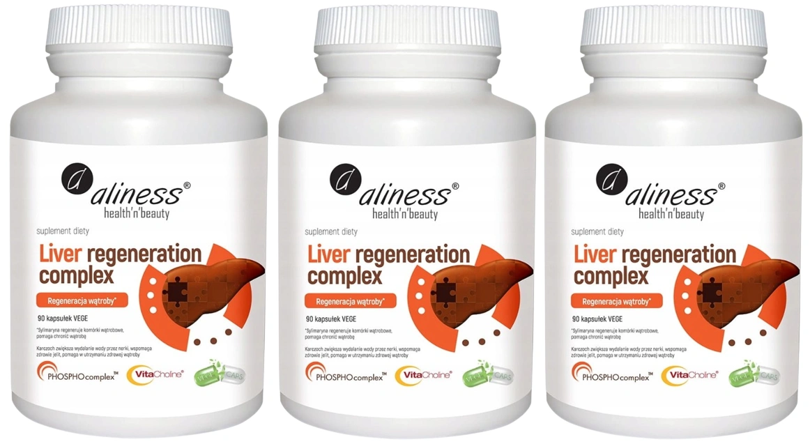 Комплекс для печени Aliness Liver Regeneration Complex, расторопша и артишок, 3 упаковки по 90 капсул