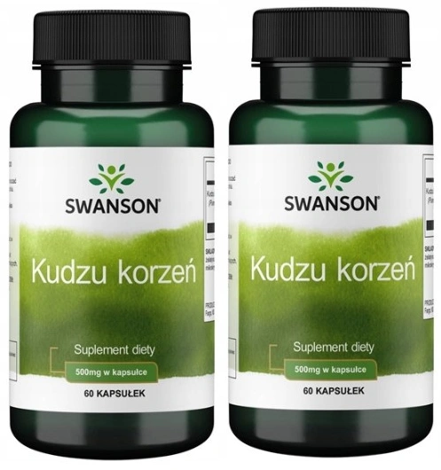 Корень кудзу Swanson Kudzu Root, 500 мг, 2 упаковки по 60 капсул