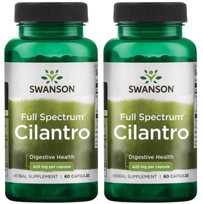 Кориандр Swanson Full Spectrum Cilantro, 425 мг, 2 упаковки по 60 капсул