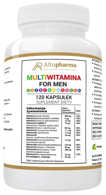 Мультивитамины AltoPharma для мужчин, 120 капсул