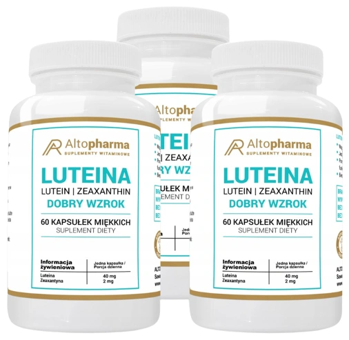 Лютеин AltoPharma 40 мг, с зеаксантином, для зрения, набор 3 упаковки по 60 капсул