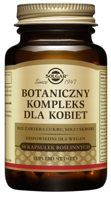 Растительный комплекс для женщин Solgar Botanical Complex, в период менопаузы, 30 капсул