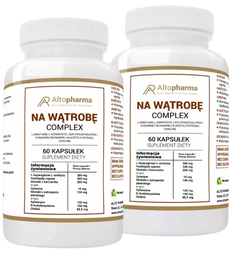 Комплекс для печени AltoPharma, L-орнитин и расторопша, набор 2 упаковки по 60 капсул