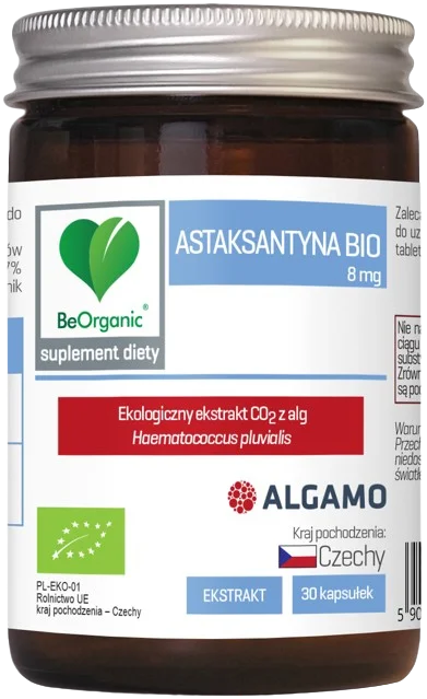 Астаксантин BeOrganic Bio 8 мг, натуральный, 30 капсул