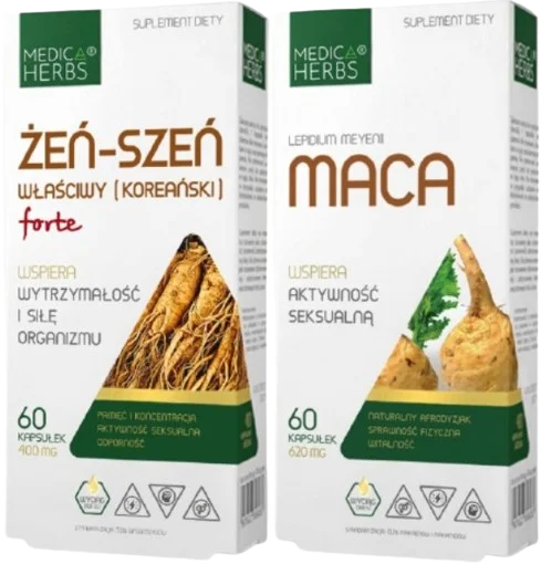 Набор для мужчин Medica Herbs женьшень корейский и мака, капсулы