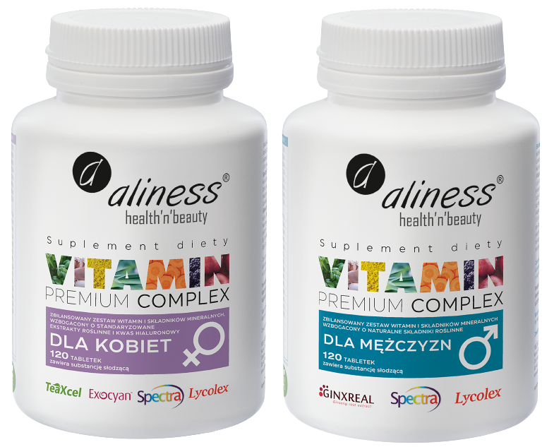Мультивитамины Aliness Premium Vitamin Complex, для женщин и мужчин, 120 таблеток