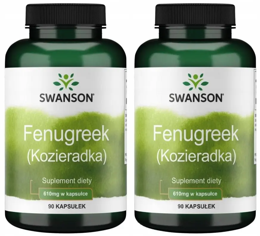 Пажитник Swanson Fenugreek, семена 610 мг, 2 упаковки по 90 капсул