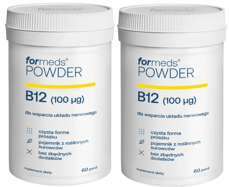Витамин B12 ForMeds Powder, метилкобаламин, порошок, 2 упаковки по 60 порций
