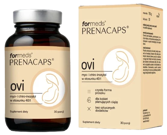 Инозитол ForMeds Prenacaps OVI, мио-инозитол, D-хиро-инозитол и NAC, порошок, 30 порций