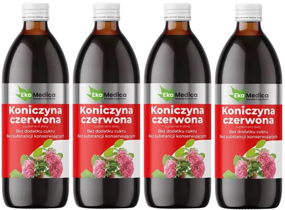 Красный клевер EkaMedica, при менопаузе, жидкость, набор 4 шт по 0,5 л